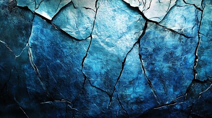Cracked blue stone texture
