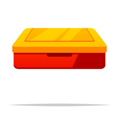 Lunch box vector isolated illustration