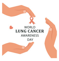 World Lung Cancer Awareness Day Illustration Set-04