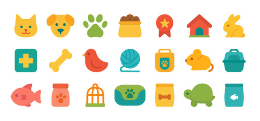 Pet Shop Icons Set