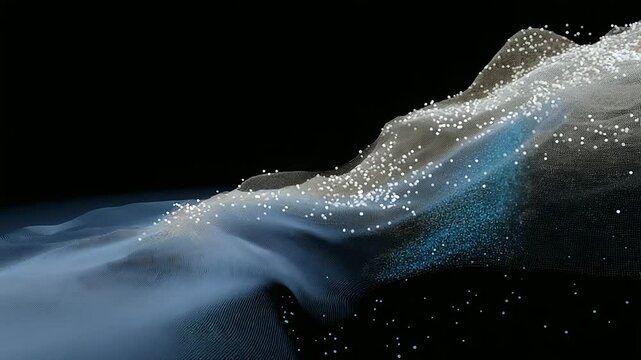 Visualizing Climate Data with Floating Numerical Particles in Layers