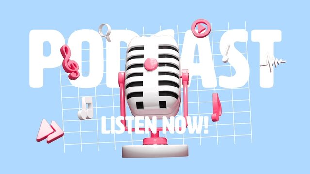 Cute 3D Podcast Intro