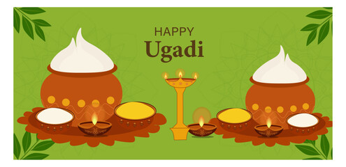 Happy Ugadi Vector Banners-04