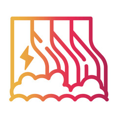 energy Line Gradient Icon