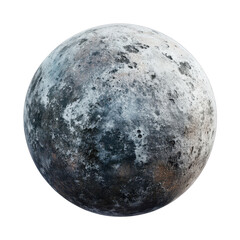 Obraz premium Realistic depiction of the moon's surface showing craters and textures in detailed grayscale