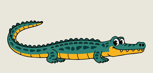 vector illustration of a crocodile