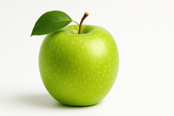 Apple with leaf on top.