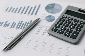 Calculant using pen on paper.