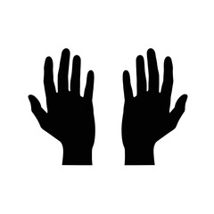 Obraz premium Flat Black Silhouette Vectors of Human Body and Internal Organs on White Background