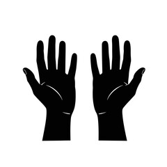 Fototapeta premium Flat Black Silhouette Vectors of Human Body and Internal Organs on White Background