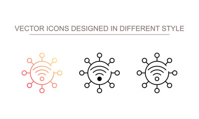 Wireless Internet icon design with white background stock illustration