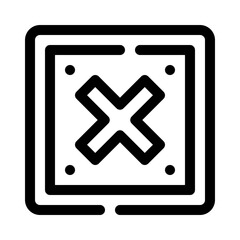 Obraz premium Red cross line icon