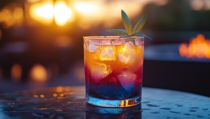 Sunset Cocktail: A Vibrant Drink at Dusk