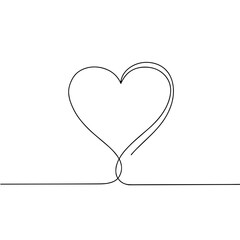 Heart symbol, love and connection, minimalist line art, romantic design