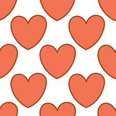 Romantic Pink and Red Hearts Pattern