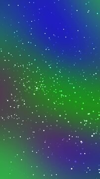 Green and Blue Gradient Potrait with Fluid Transitions and White Highlights