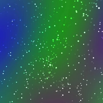 Green and Blue Gradient Square with Fluid Transitions and White Highlights