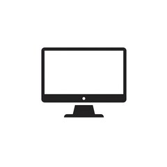 Desktop Computer Icon with White Background. (1)