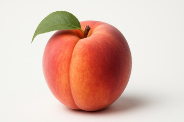 Peach with leaf on top.