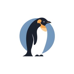Obraz premium Emperor Penguin Arctic Circle Icon.