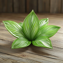 Elegant green plant with striking white variegation, a celebration of Arbor Day