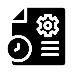 Time management glyph icon