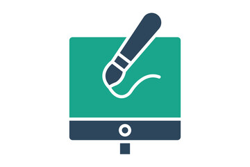 Design icon. solid icon style. icon related to brand. business elements vector illustration