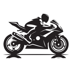 1. "Silhouette Vector of Modern Sports Motorcycle Design"
2. "Speed Rider on Motorcycle Vector Silhouette with Motion Effect"

