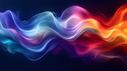 Obraz premium a close up of a colorful wave of colored smoke