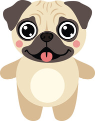 Adorable Pug Puppy with Big Eyes