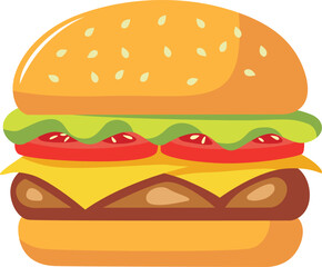 Delicious Classic Cheeseburger with All the Fixings