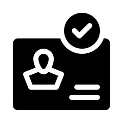 Contact card glyph icon