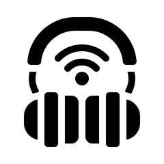 Support Headset glyph icon