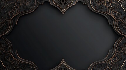 Ornate Dark Background Frame