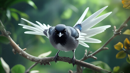 Obraz premium blue tit on a branch