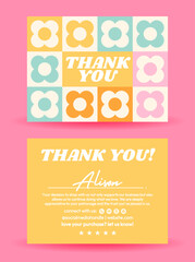 Business thank you card design vector
