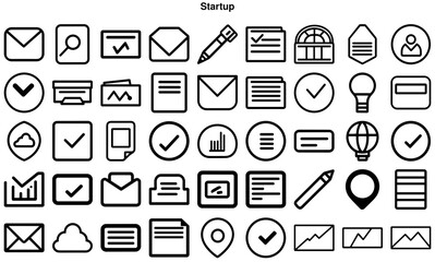 Startup Icons: Business Launch, Innovation and Growth Tools Pack