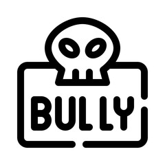 Cyber bullying line icon