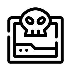 Dark web line icon