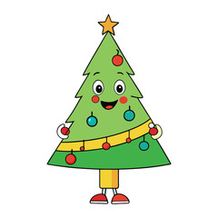A music Christmas tree plays festive tunes while lighting up with synchronized colors, creating a joyful holiday atmosphere with sound and sparkle.
