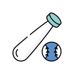 Baseball Bat vector icon stock illustration 