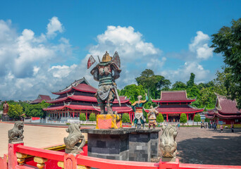 The stunning main courtyard if the Sam Poo Kong temple, Semerang, Central Java, Indonesia