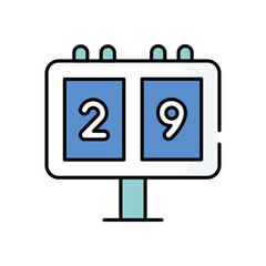 Scoreboard vector icon stock illustration