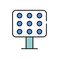 Floodlights vector icon stock illustration