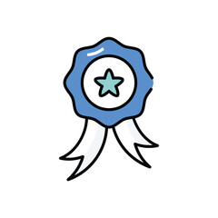 Ribbon Badge vector icon stock illustration