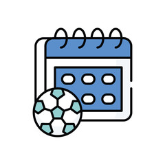Sports Calendar vector icon stock illustration