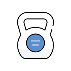 Kettlebell vector icon stock illustration