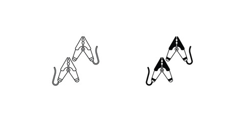 Obraz premium clamps set icon with white background vector stock illustration