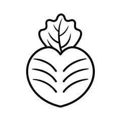 vector illustration of a Radish