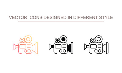 Press Camera icon design with white background stock illustration